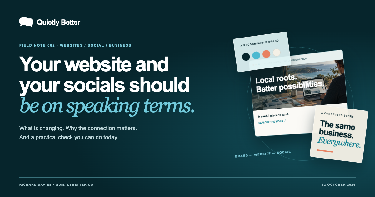 Quietly Better social artwork for this Field Note